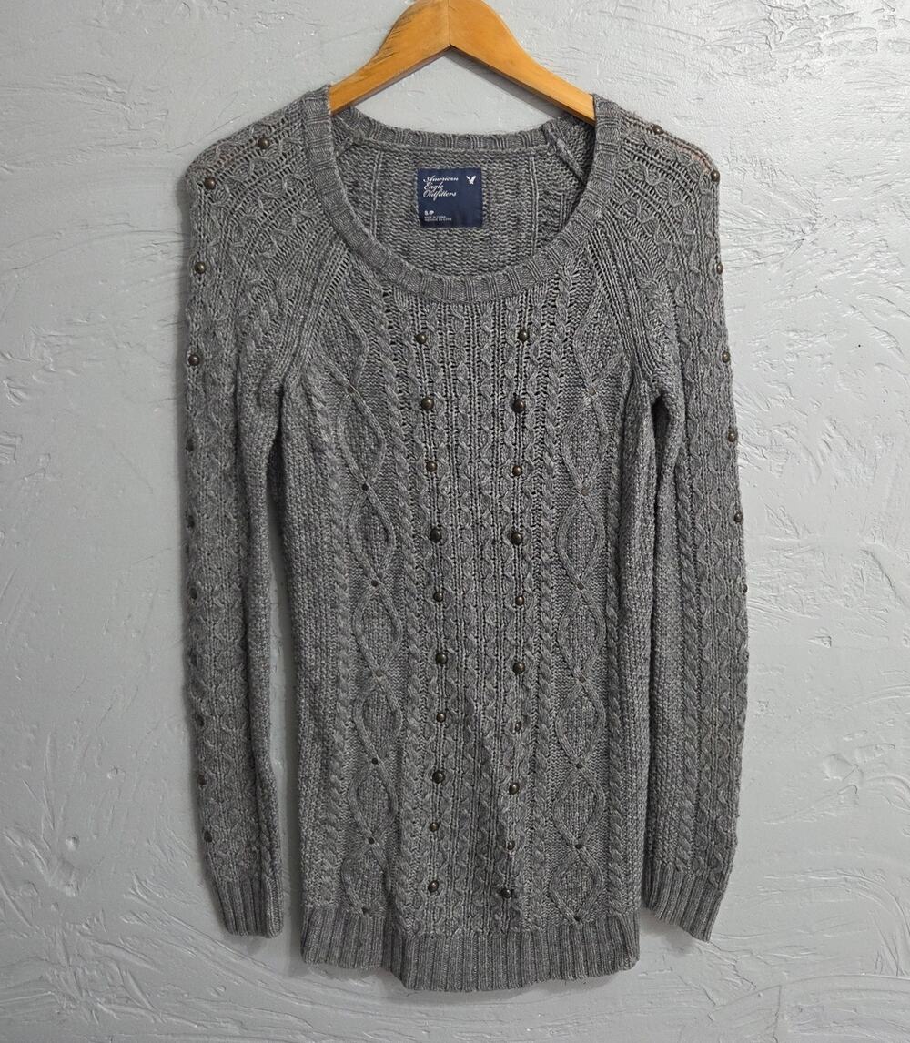 American Eagle Outfitters Grey Wool Sweater Woman's Size Small